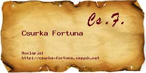 Csurka Fortuna névjegykártya